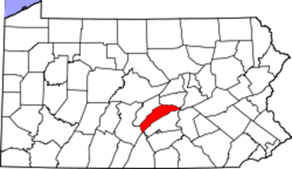 Map of Juniata County, Pennsylvania